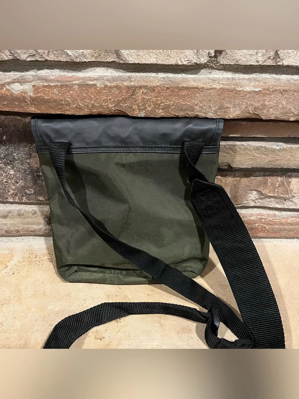 Diesel Small Black and Olive Crossbody Messenger Bag